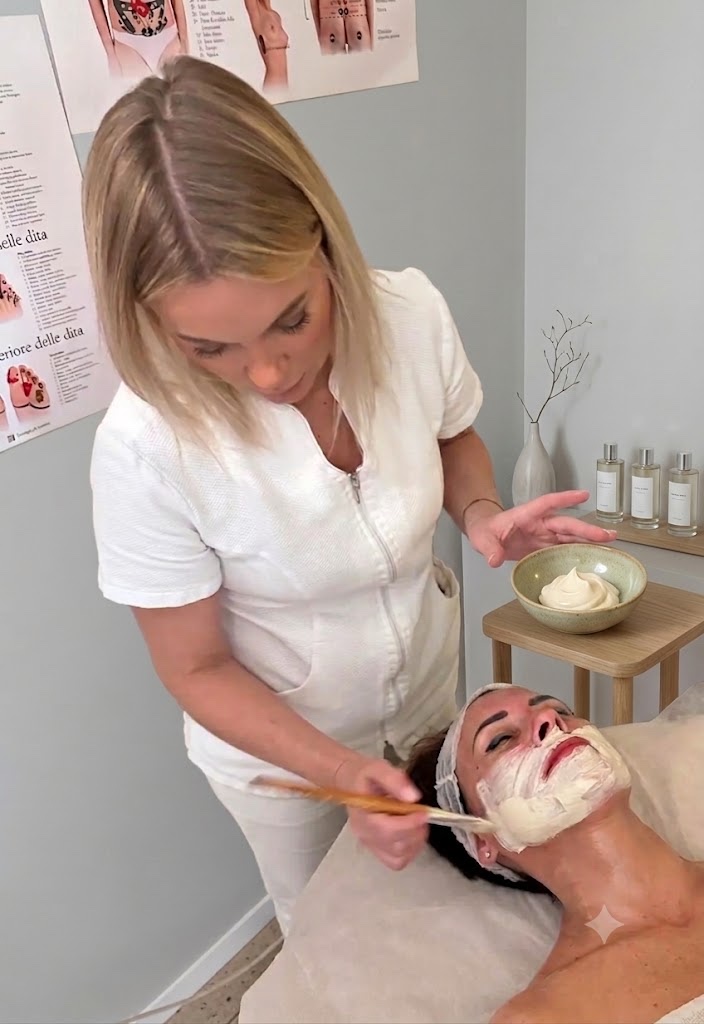 Applicazione maschera viso in cabina