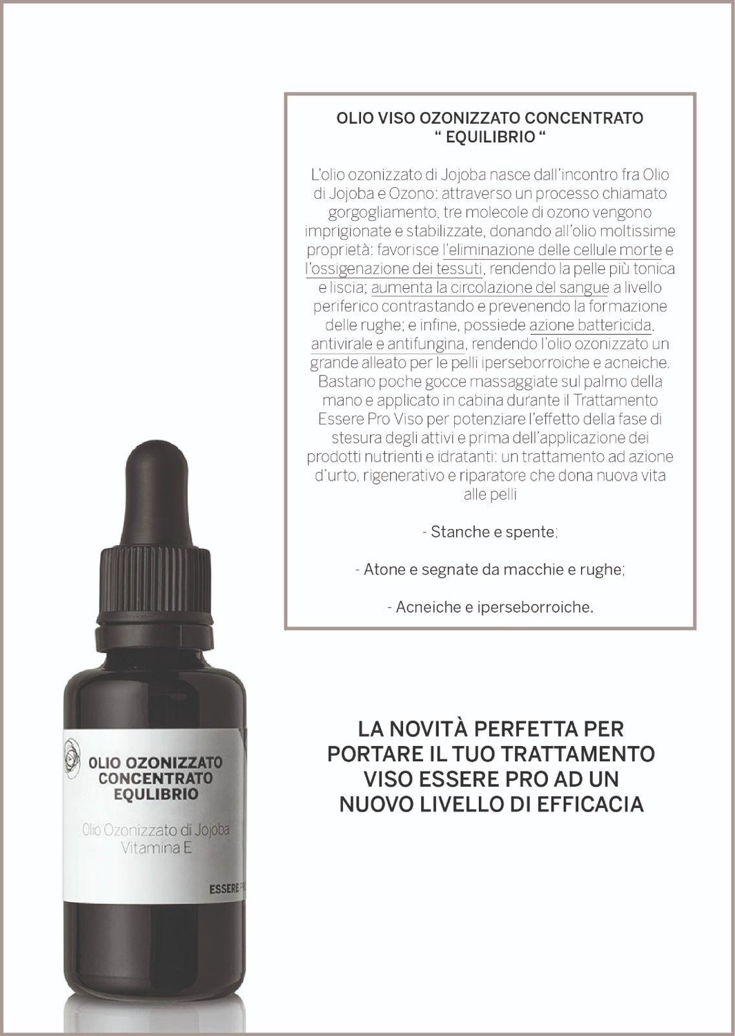 Olio viso ozonizzato Equilibrio, linea Essere Pro